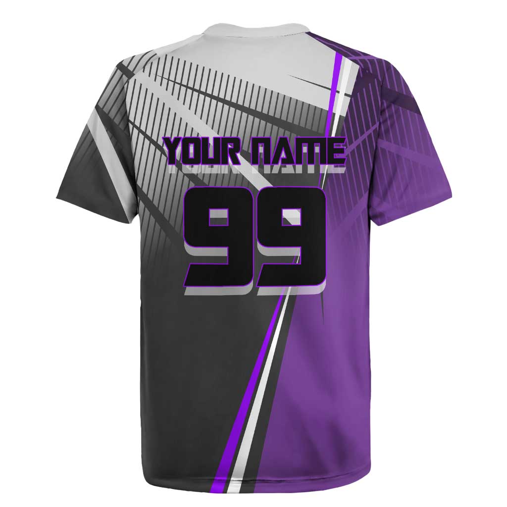Personalized Toge Inumaki Jujutsu Kaisen Rugby Jersey with Purple Gradient and Action Kick Design