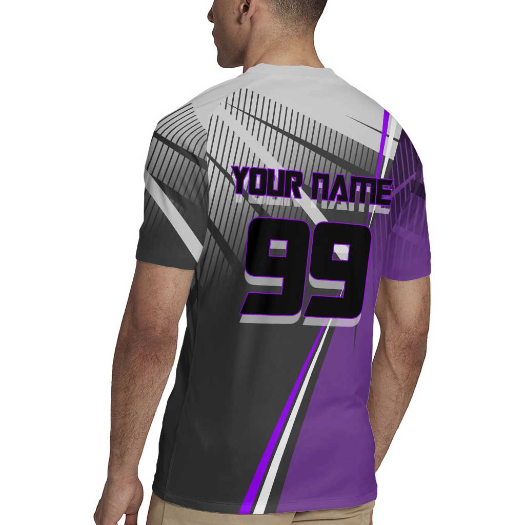 Personalized Toge Inumaki Jujutsu Kaisen Rugby Jersey with Purple Gradient and Action Kick Design