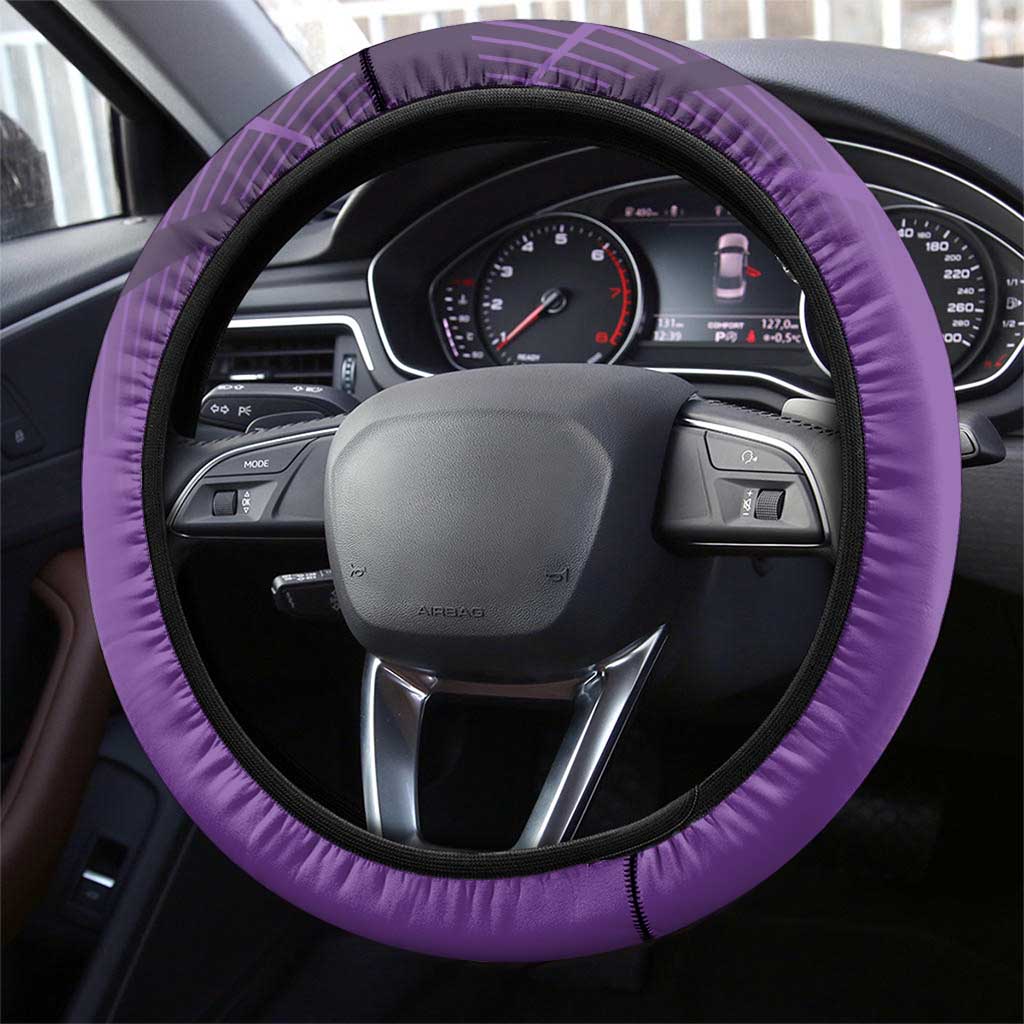 Toge Inumaki Jujutsu Kaisen Steering Wheel Cover with Purple Gradient and Action Kick Design
