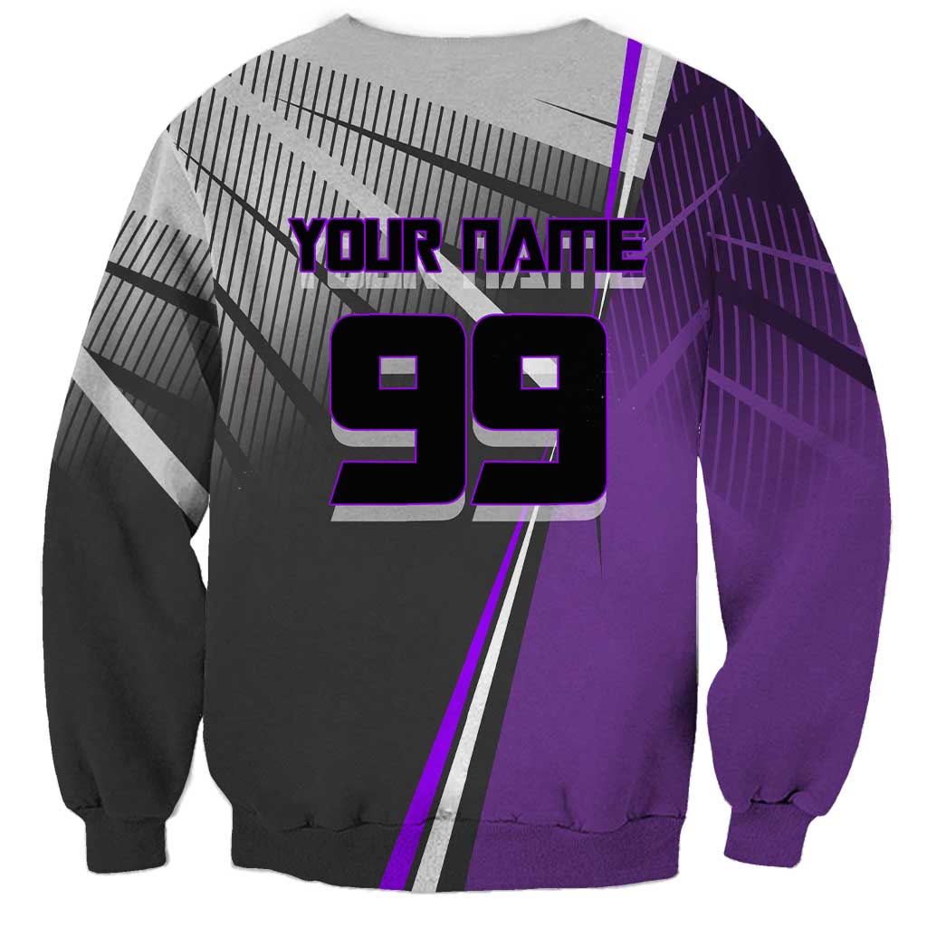 Personalized Toge Inumaki Jujutsu Kaisen Sweatshirt with Purple Gradient and Action Kick Design
