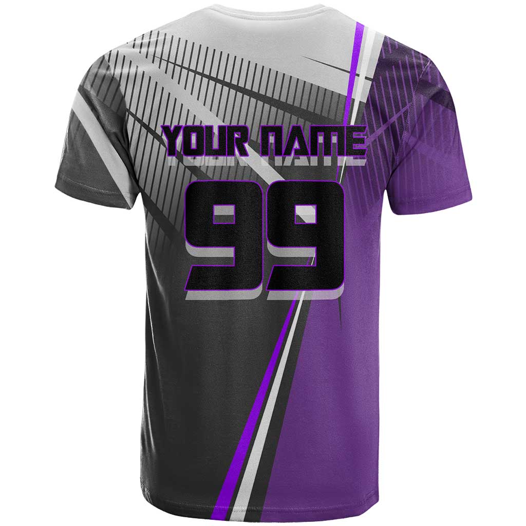 Personalized Toge Inumaki Jujutsu Kaisen T Shirt with Purple Gradient and Action Kick Design