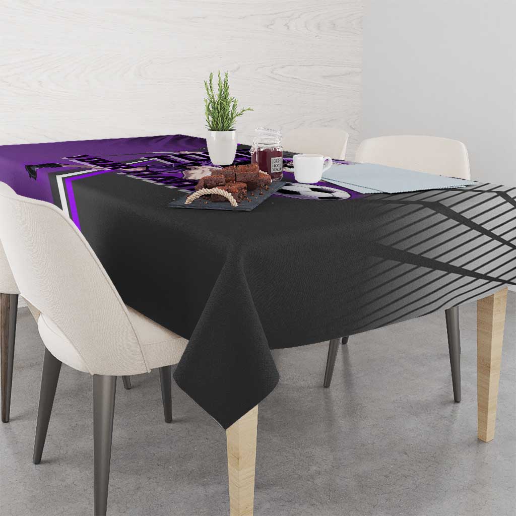 Personalized Toge Inumaki Jujutsu Kaisen Tablecloth with Purple Gradient and Action Kick Design