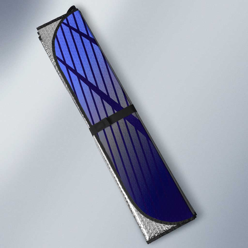 Personalized Aoi Todo Jujutsu Kaisen Auto Sun Shade with Blue Gradient and Goalkeeper Action Design