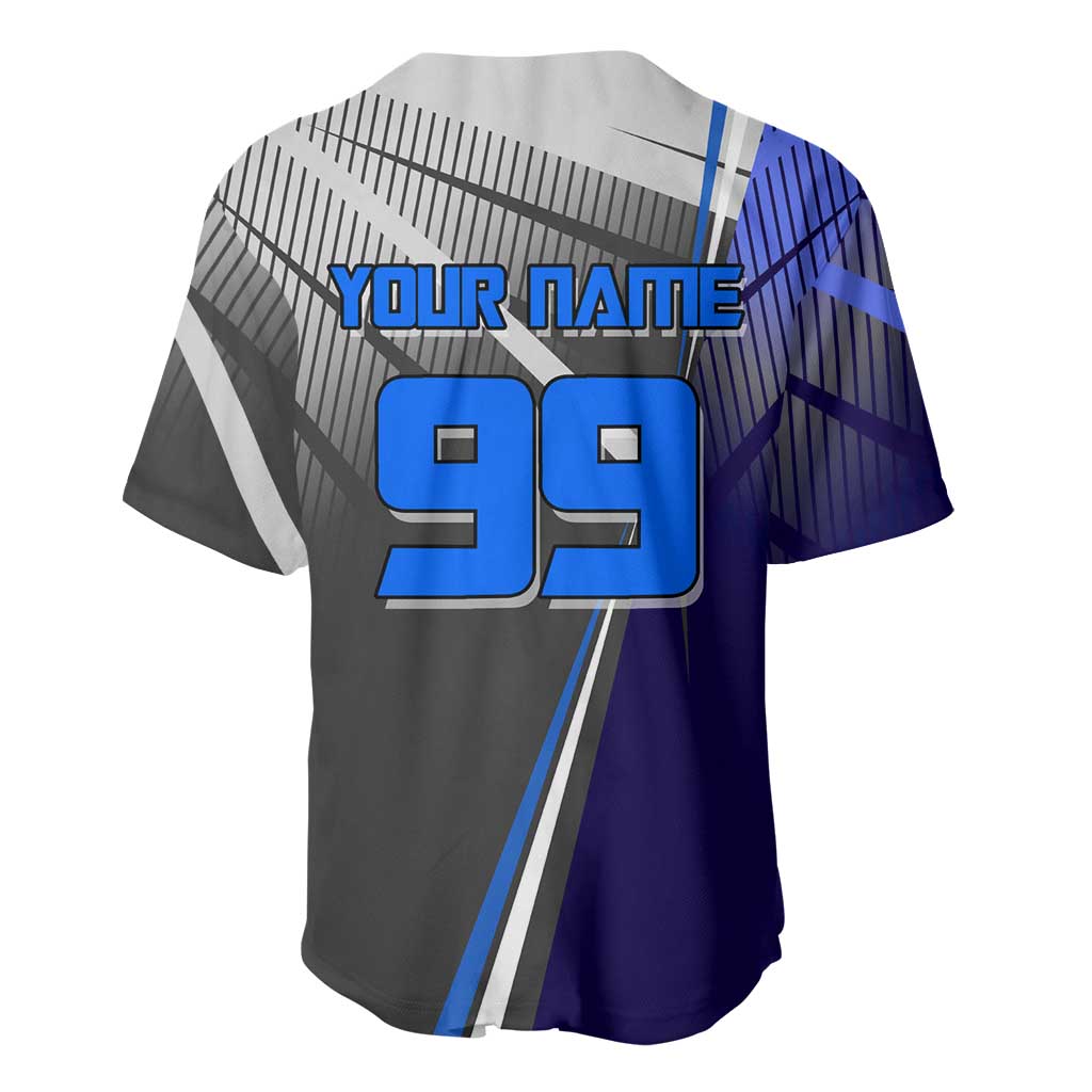 Personalized Aoi Todo Jujutsu Kaisen Baseball Jersey with Blue Gradient and Goalkeeper Action Design