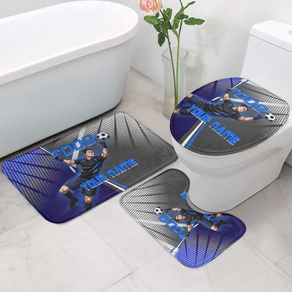 Personalized Aoi Todo Jujutsu Kaisen Bathroom Set with Blue Gradient and Goalkeeper Action Design