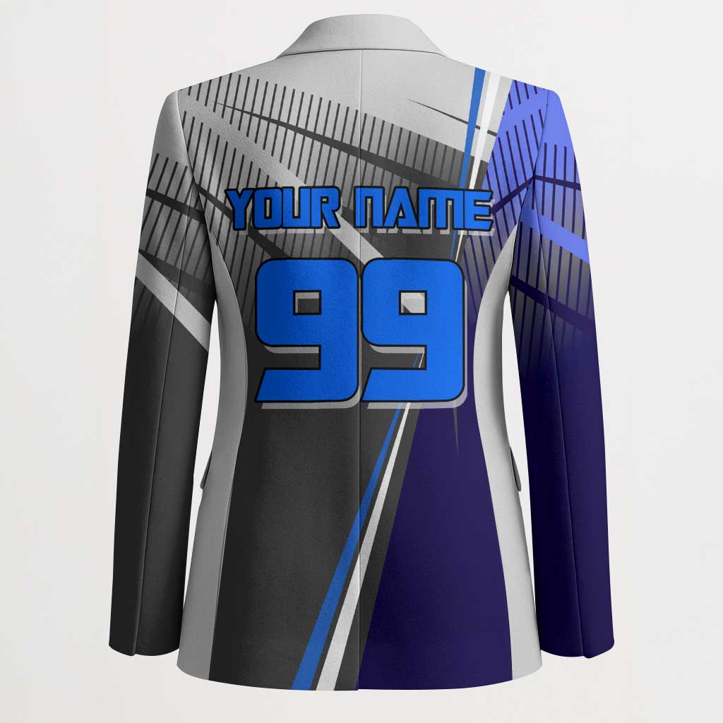 Personalized Aoi Todo Jujutsu Kaisen Blazer with Blue Gradient and Goalkeeper Action Design