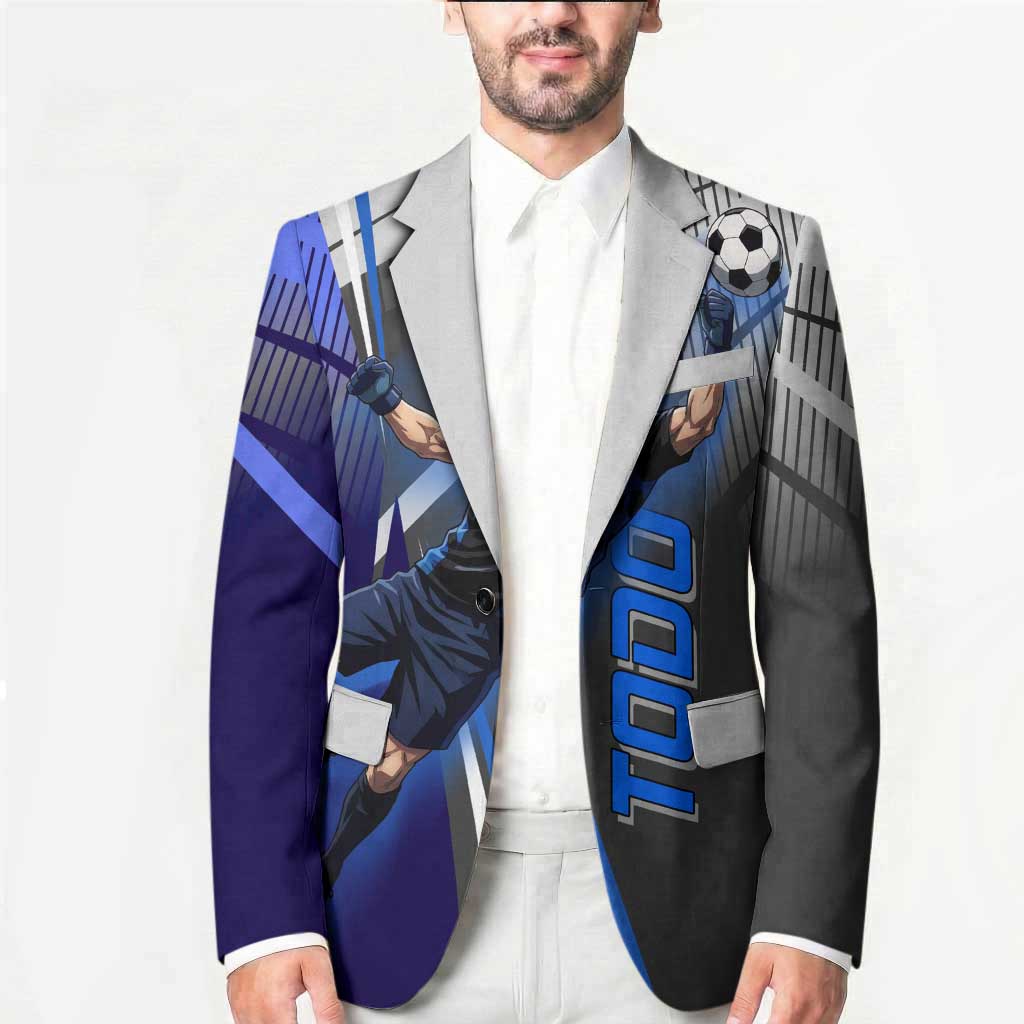 Personalized Aoi Todo Jujutsu Kaisen Blazer with Blue Gradient and Goalkeeper Action Design