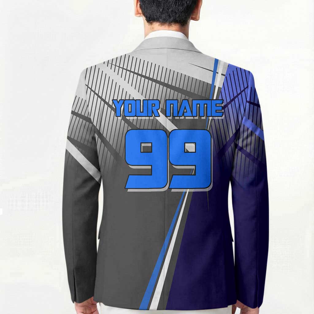 Personalized Aoi Todo Jujutsu Kaisen Blazer with Blue Gradient and Goalkeeper Action Design