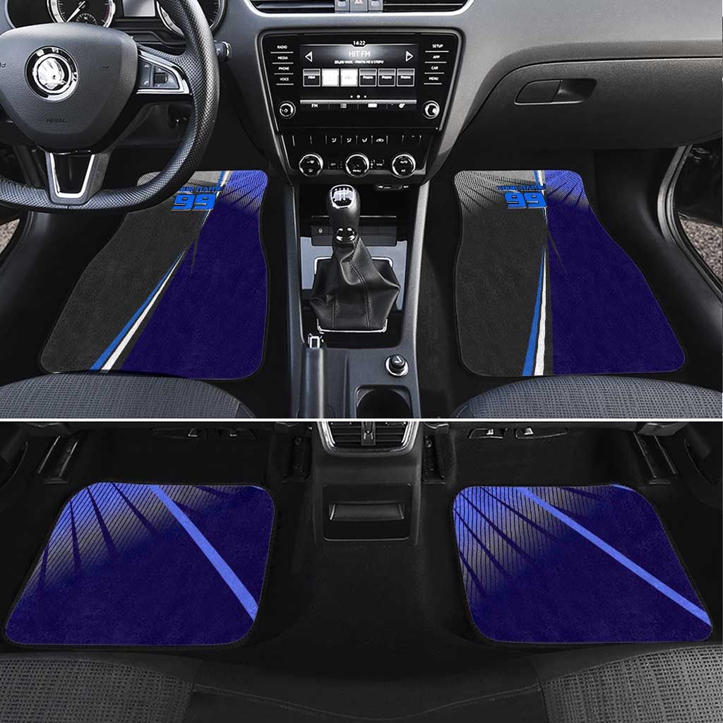 Personalized Aoi Todo Jujutsu Kaisen Car Mats with Blue Gradient and Goalkeeper Action Design