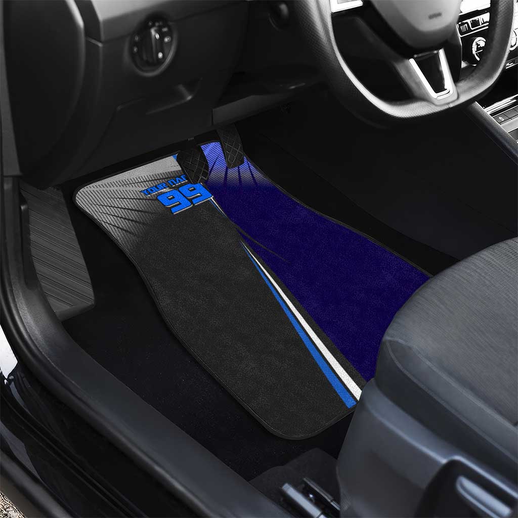 Personalized Aoi Todo Jujutsu Kaisen Car Mats with Blue Gradient and Goalkeeper Action Design