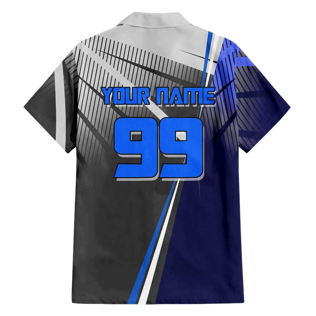 Personalized Aoi Todo Jujutsu Kaisen Family Matching Short Sleeve Bodycon Dress and Hawaiian Shirt with Blue Gradient and Goalkeeper Action Design
