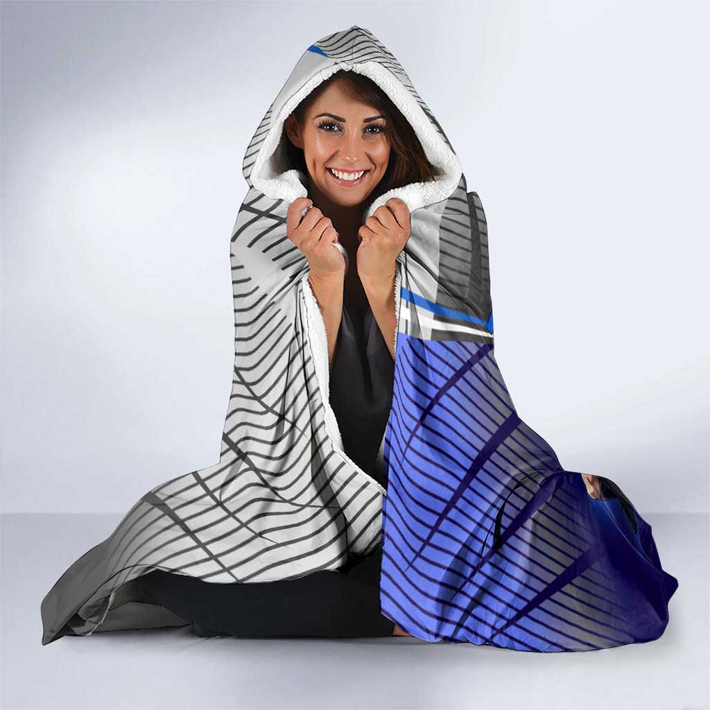 Personalized Aoi Todo Jujutsu Kaisen Hooded Blanket with Blue Gradient and Goalkeeper Action Design