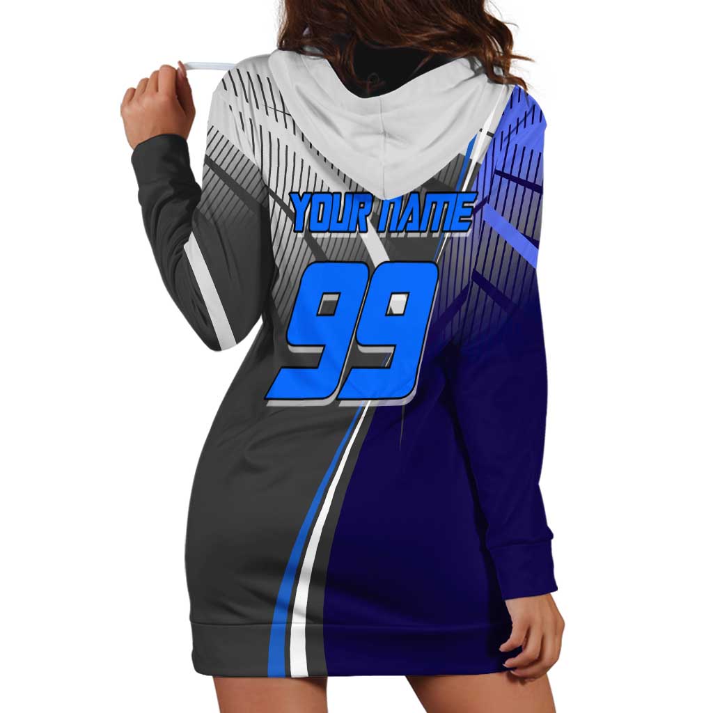 Personalized Aoi Todo Jujutsu Kaisen Hoodie Dress with Blue Gradient and Goalkeeper Action Design