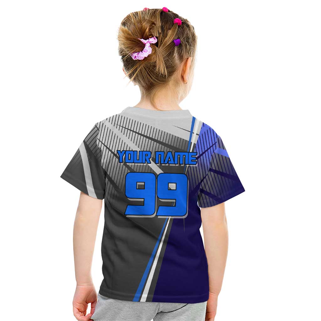Personalized Aoi Todo Jujutsu Kaisen Kid T Shirt with Blue Gradient and Goalkeeper Action Design