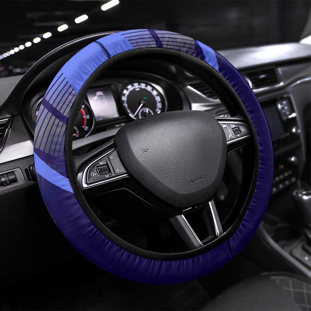 Aoi Todo Jujutsu Kaisen Steering Wheel Cover with Blue Gradient and Goalkeeper Action Design