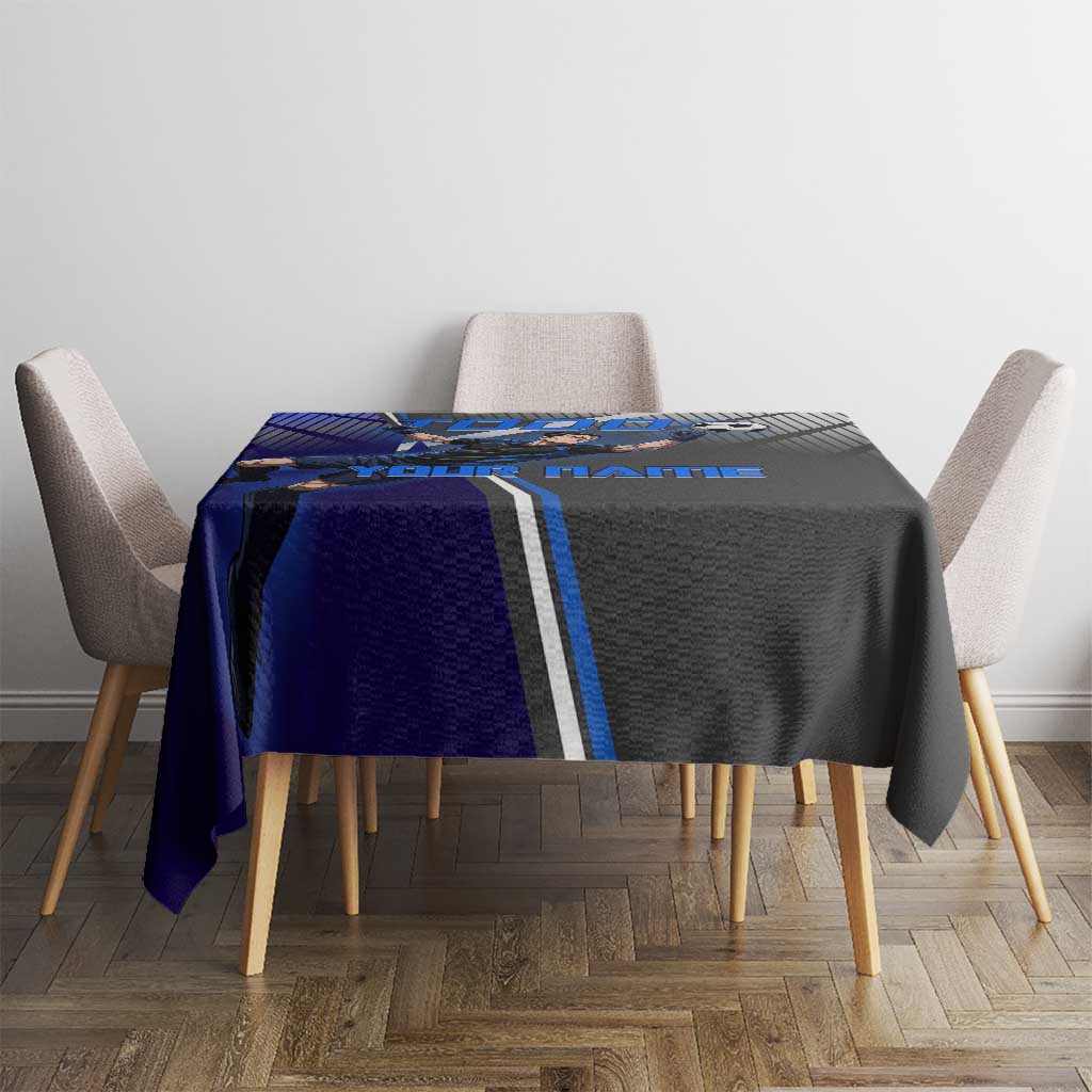 Personalized Aoi Todo Jujutsu Kaisen Tablecloth with Blue Gradient and Goalkeeper Action Design