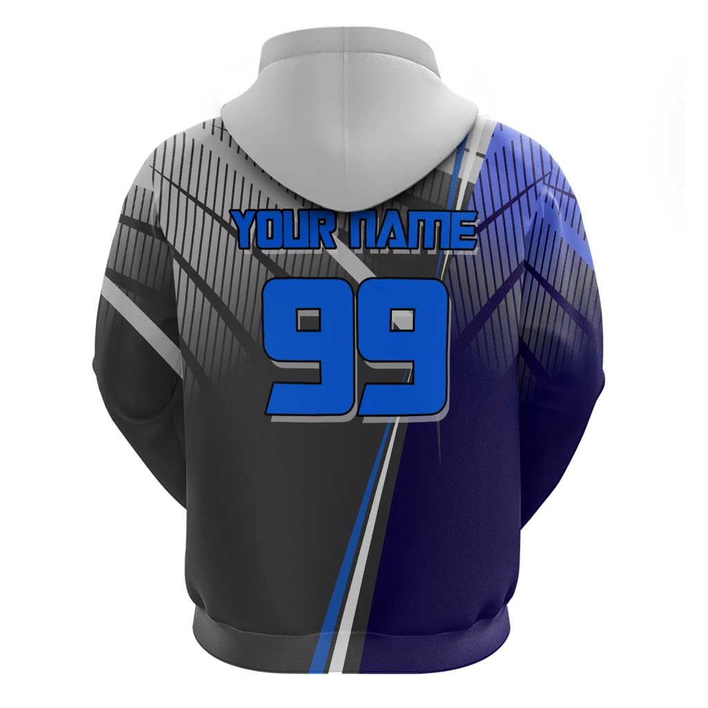 Personalized Aoi Todo Jujutsu Kaisen Zip Hoodie with Blue Gradient and Goalkeeper Action Design
