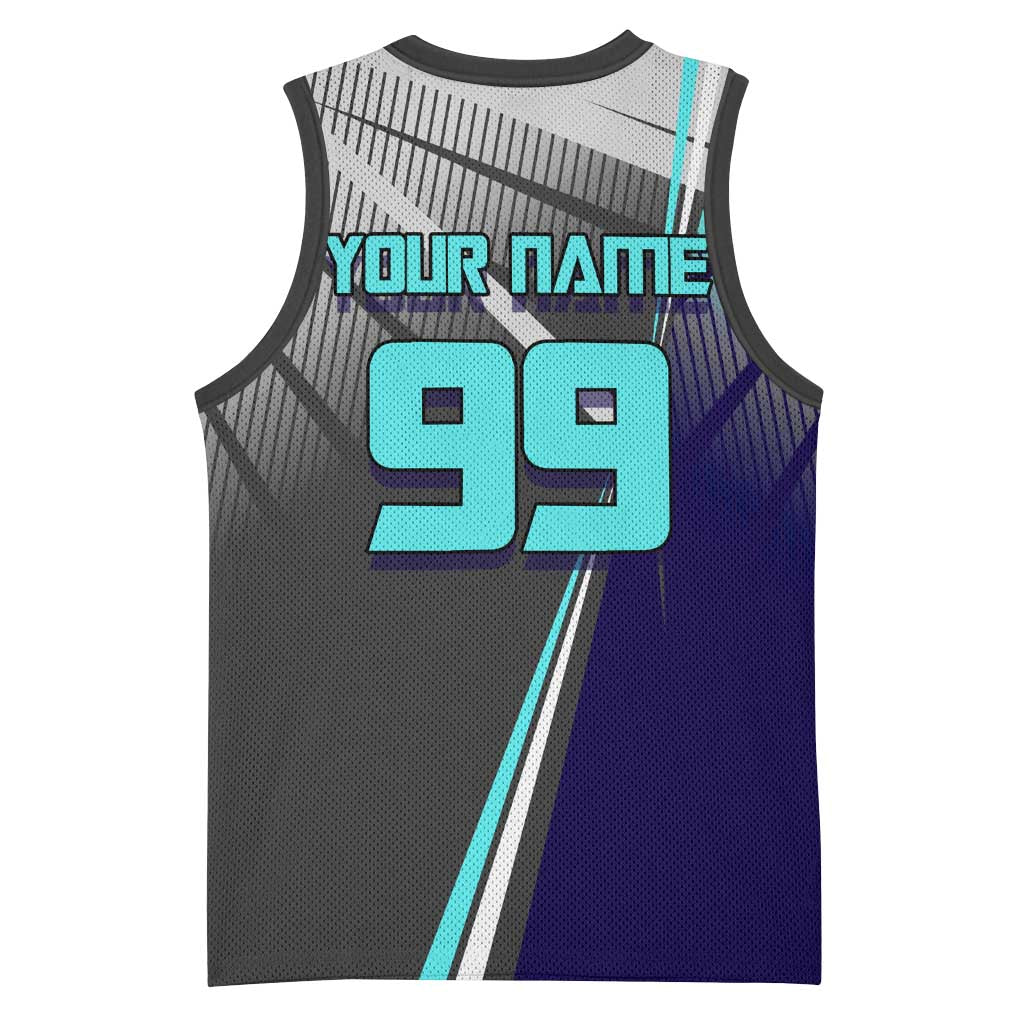 Personalized Nanami Kento Jujutsu Kaisen Basketball Jersey with Teal Highlights and Dynamic Kick Pose