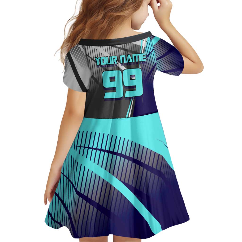 Personalized Nanami Kento Jujutsu Kaisen Family Matching Long Sleeve Bodycon Dress and Hawaiian Shirt with Teal Highlights and Dynamic Kick Pose