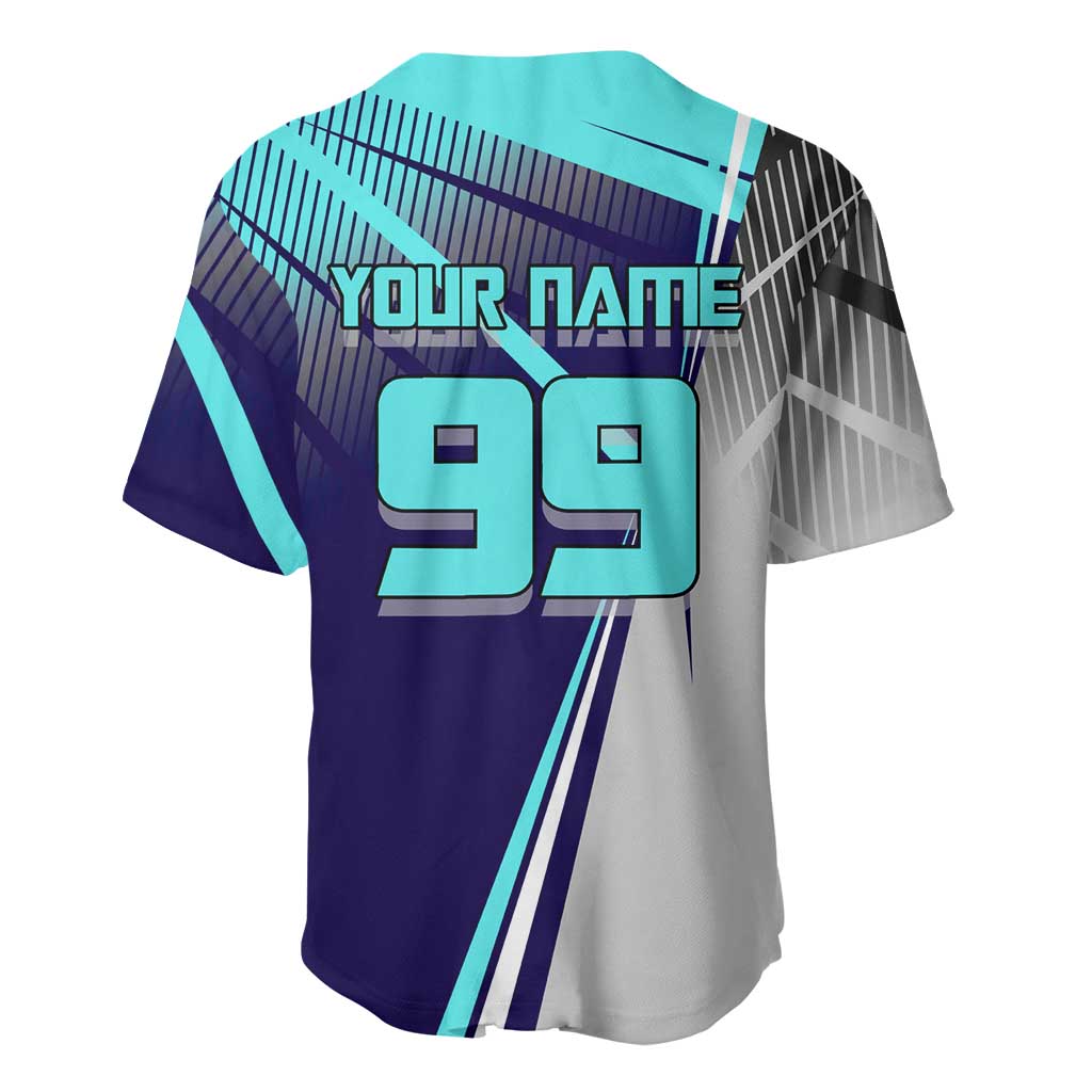 Personalized Miwa Kasumi Jujutsu Kaisen Baseball Jersey with Light Blue Accents and Action Pose