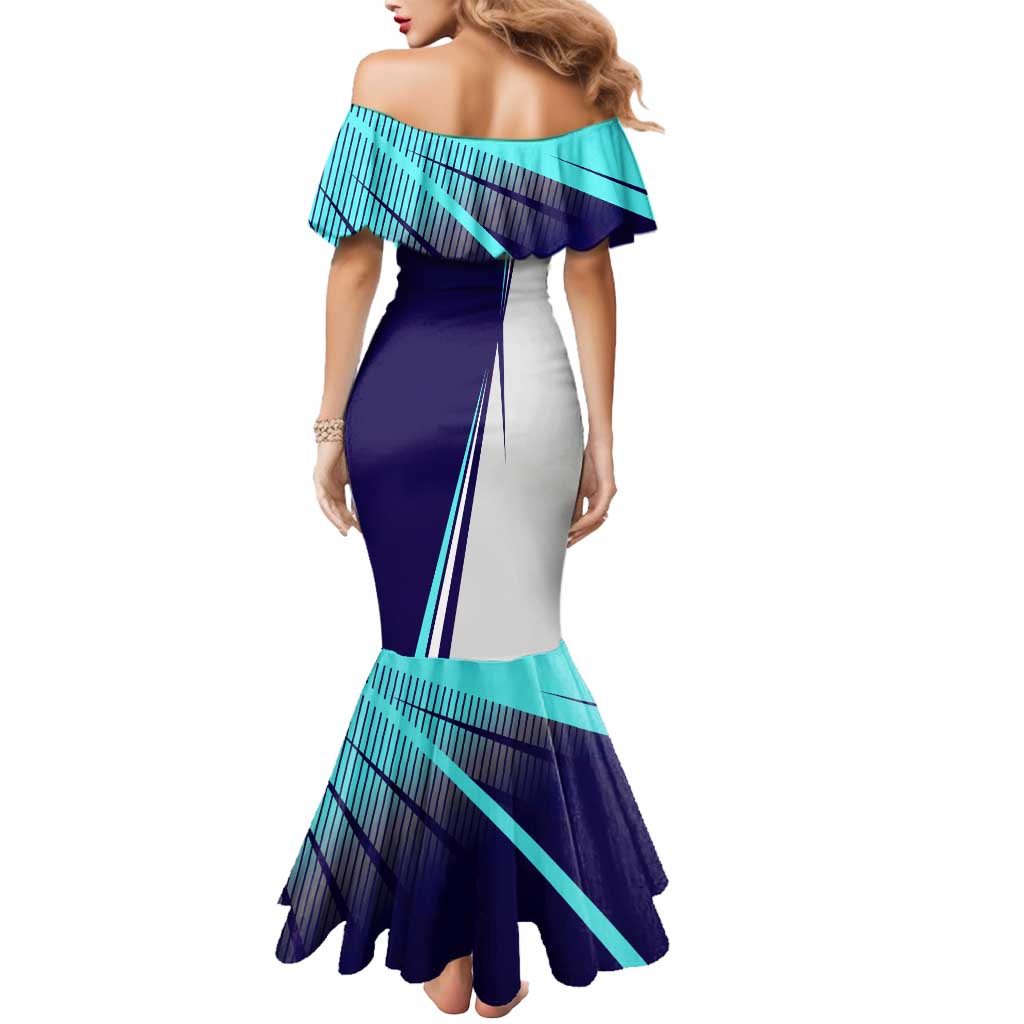 Personalized Miwa Kasumi Jujutsu Kaisen Mermaid Dress with Light Blue Accents and Action Pose