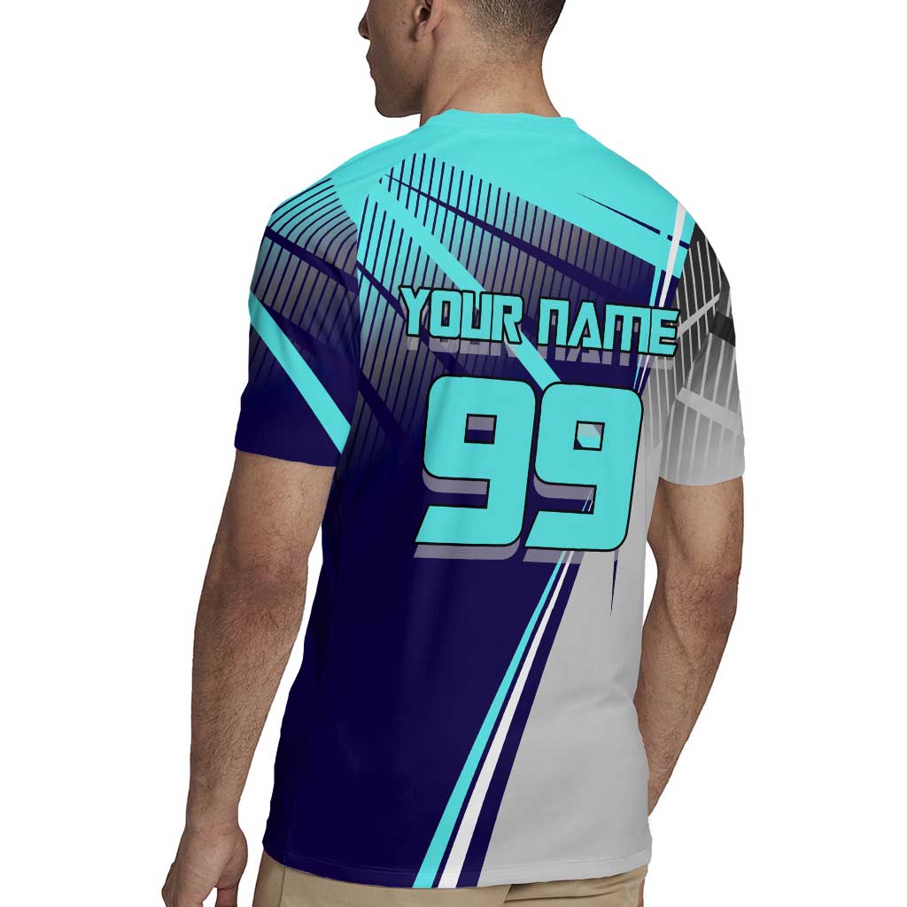 Personalized Miwa Kasumi Jujutsu Kaisen Rugby Jersey with Light Blue Accents and Action Pose