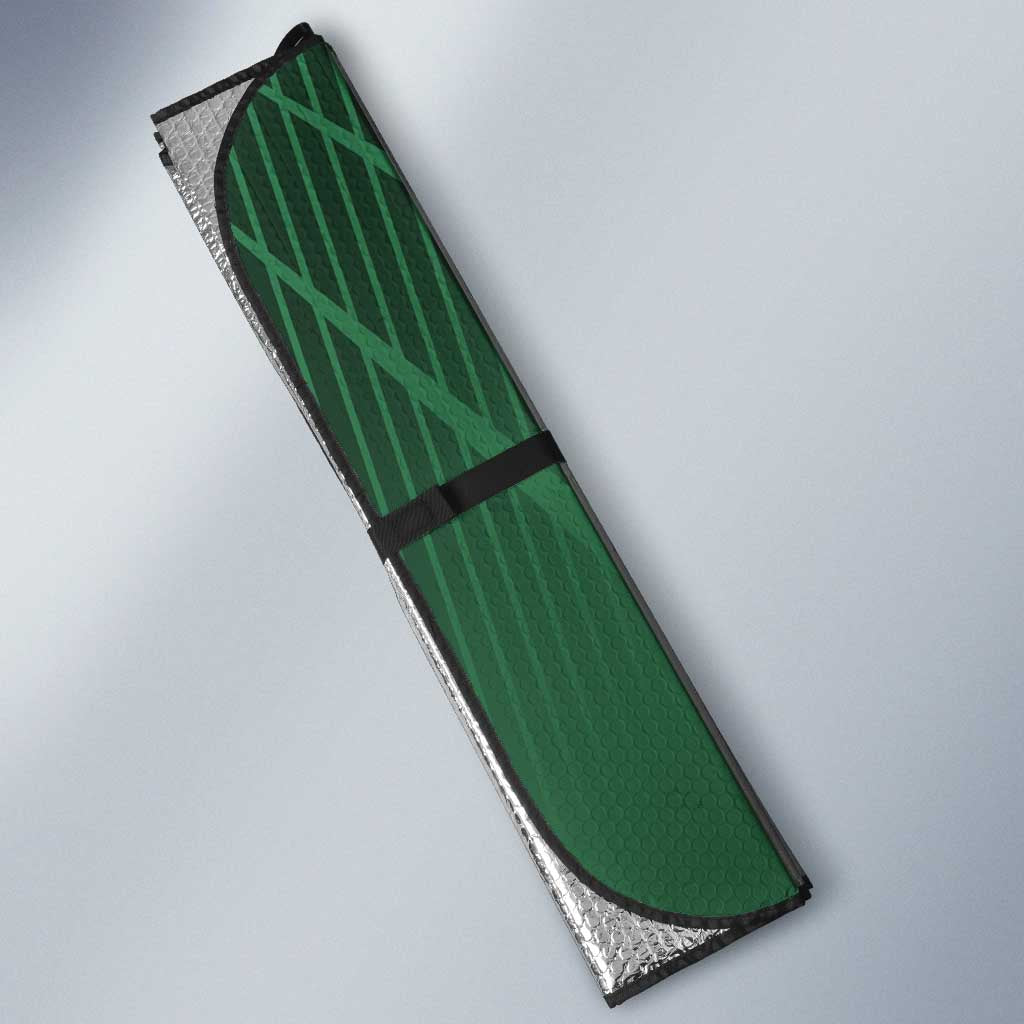 Personalized Maki Zenin Jujutsu Kaisen Auto Sun Shade Anime Soccer Design, Green Monochrome Action Pose