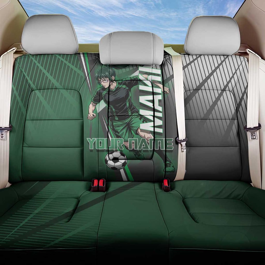 Personalized Maki Zenin Jujutsu Kaisen Back Car Seat Cover Anime Soccer Design, Green Monochrome Action Pose