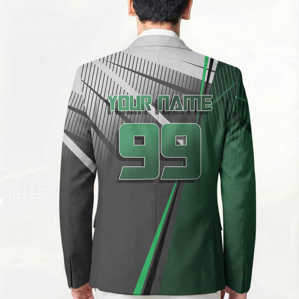 Personalized Maki Zenin Jujutsu Kaisen Blazer Anime Soccer Design, Green Monochrome Action Pose