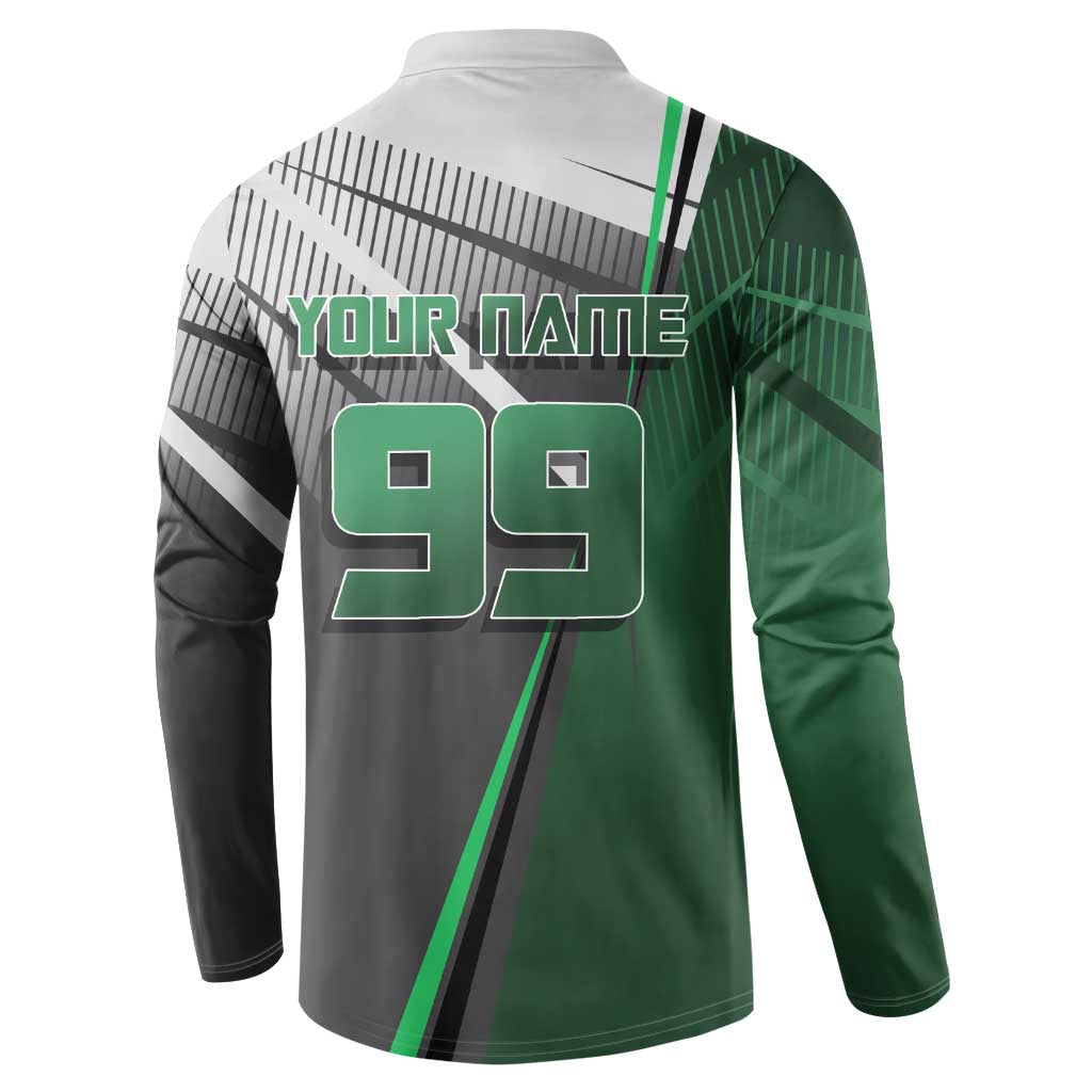 Personalized Maki Zenin Jujutsu Kaisen Button Sweatshirt Anime Soccer Design, Green Monochrome Action Pose