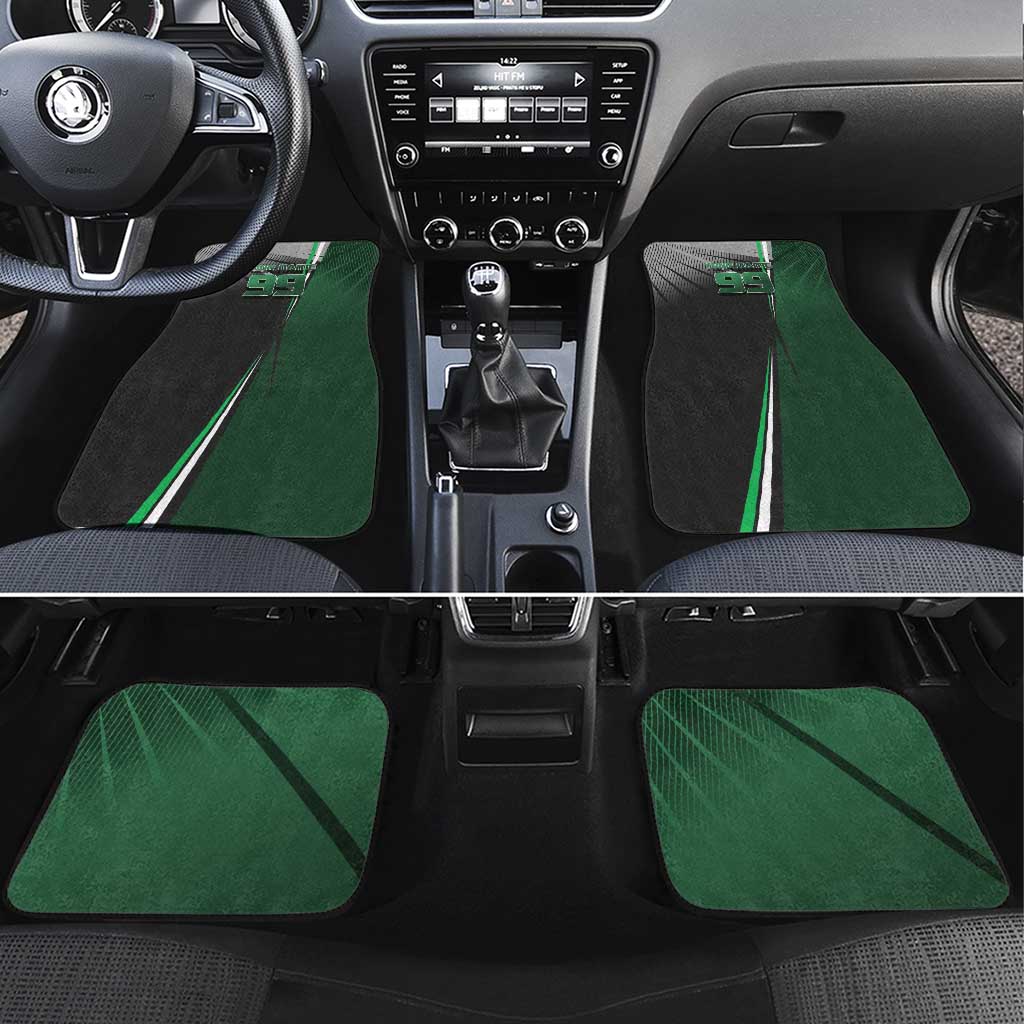 Personalized Maki Zenin Jujutsu Kaisen Car Mats Anime Soccer Design, Green Monochrome Action Pose