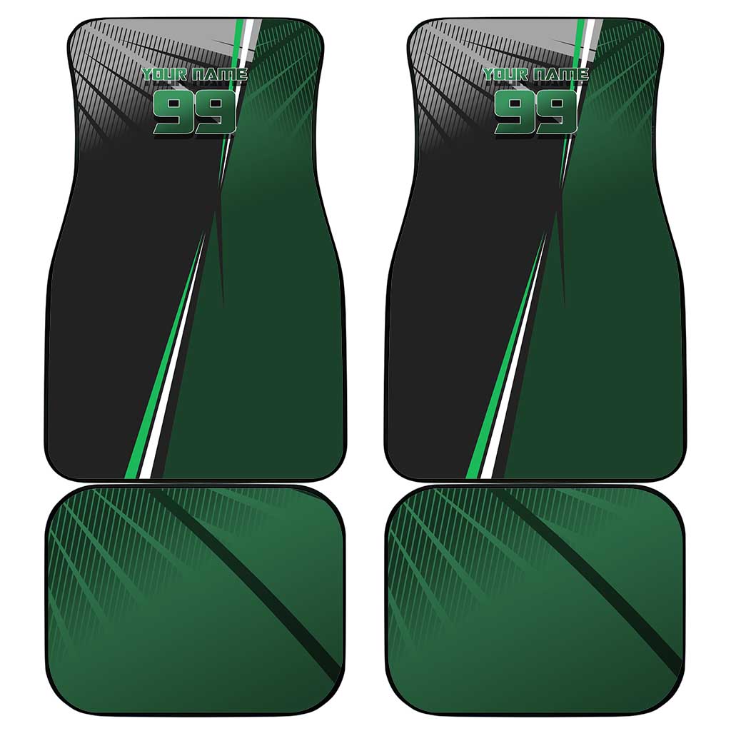 Personalized Maki Zenin Jujutsu Kaisen Car Mats Anime Soccer Design, Green Monochrome Action Pose