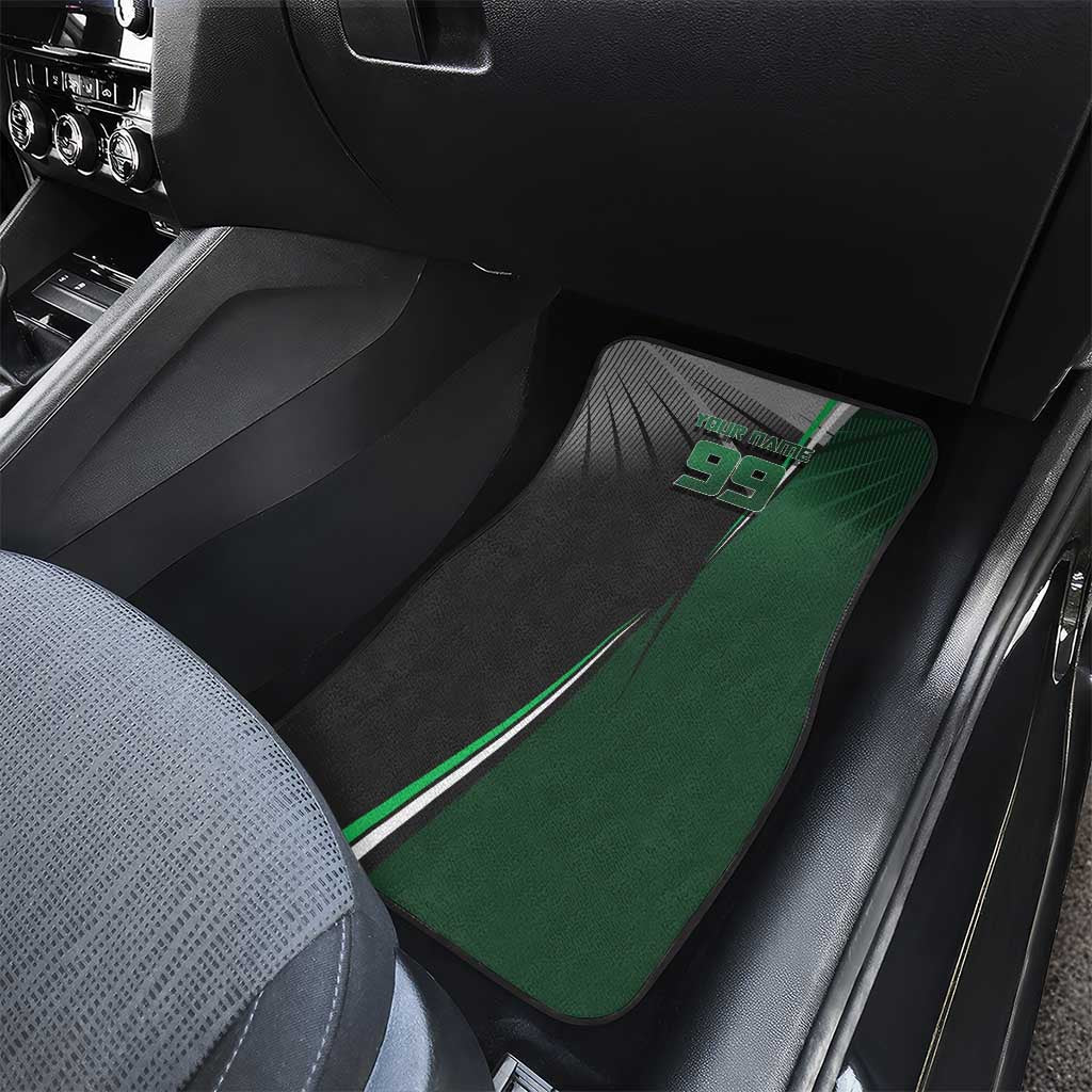 Personalized Maki Zenin Jujutsu Kaisen Car Mats Anime Soccer Design, Green Monochrome Action Pose