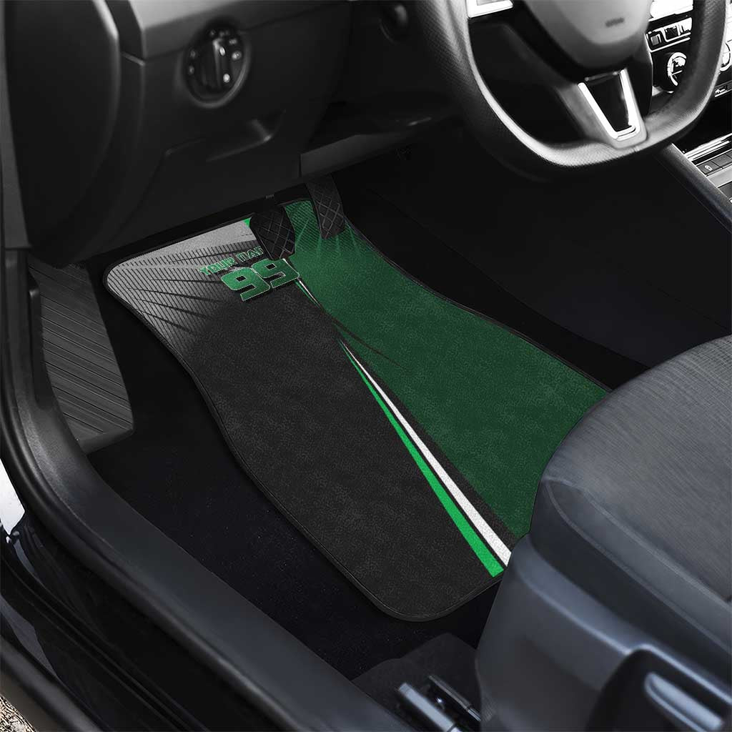 Personalized Maki Zenin Jujutsu Kaisen Car Mats Anime Soccer Design, Green Monochrome Action Pose