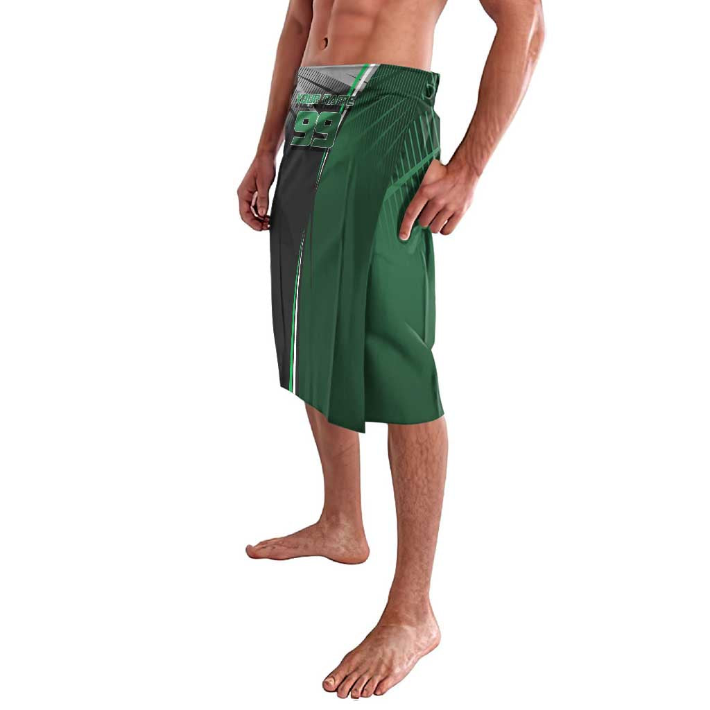Personalized Maki Zenin Jujutsu Kaisen Lavalava Anime Soccer Design, Green Monochrome Action Pose