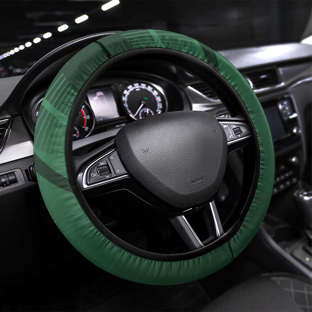 Maki Zenin Jujutsu Kaisen Steering Wheel Cover Anime Soccer Design, Green Monochrome Action Pose