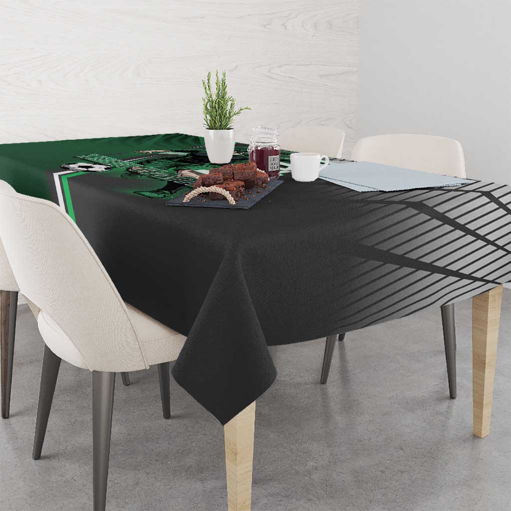 Personalized Maki Zenin Jujutsu Kaisen Tablecloth Anime Soccer Design, Green Monochrome Action Pose