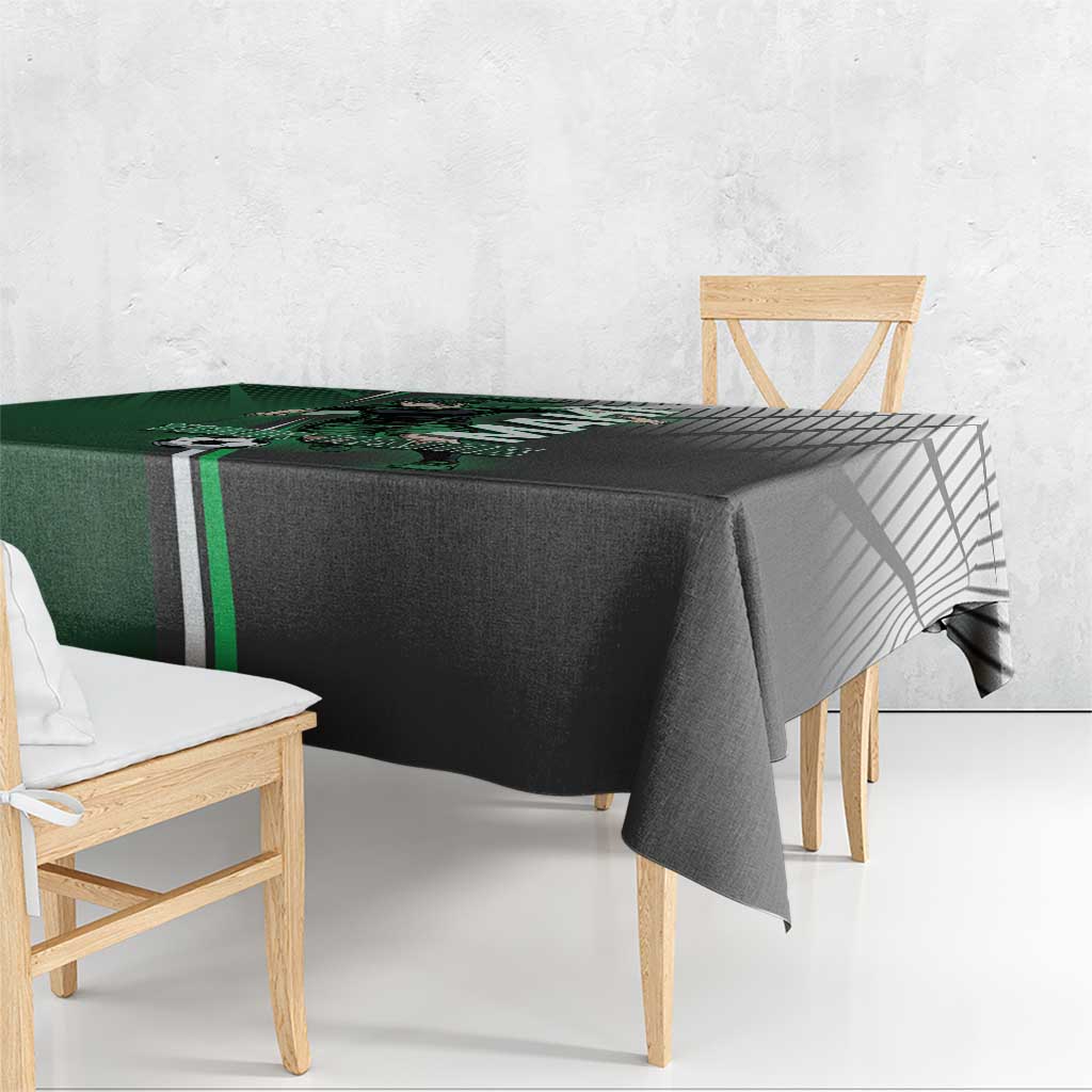 Personalized Maki Zenin Jujutsu Kaisen Tablecloth Anime Soccer Design, Green Monochrome Action Pose