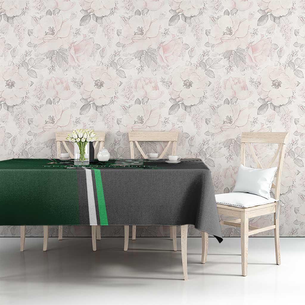 Personalized Maki Zenin Jujutsu Kaisen Tablecloth Anime Soccer Design, Green Monochrome Action Pose