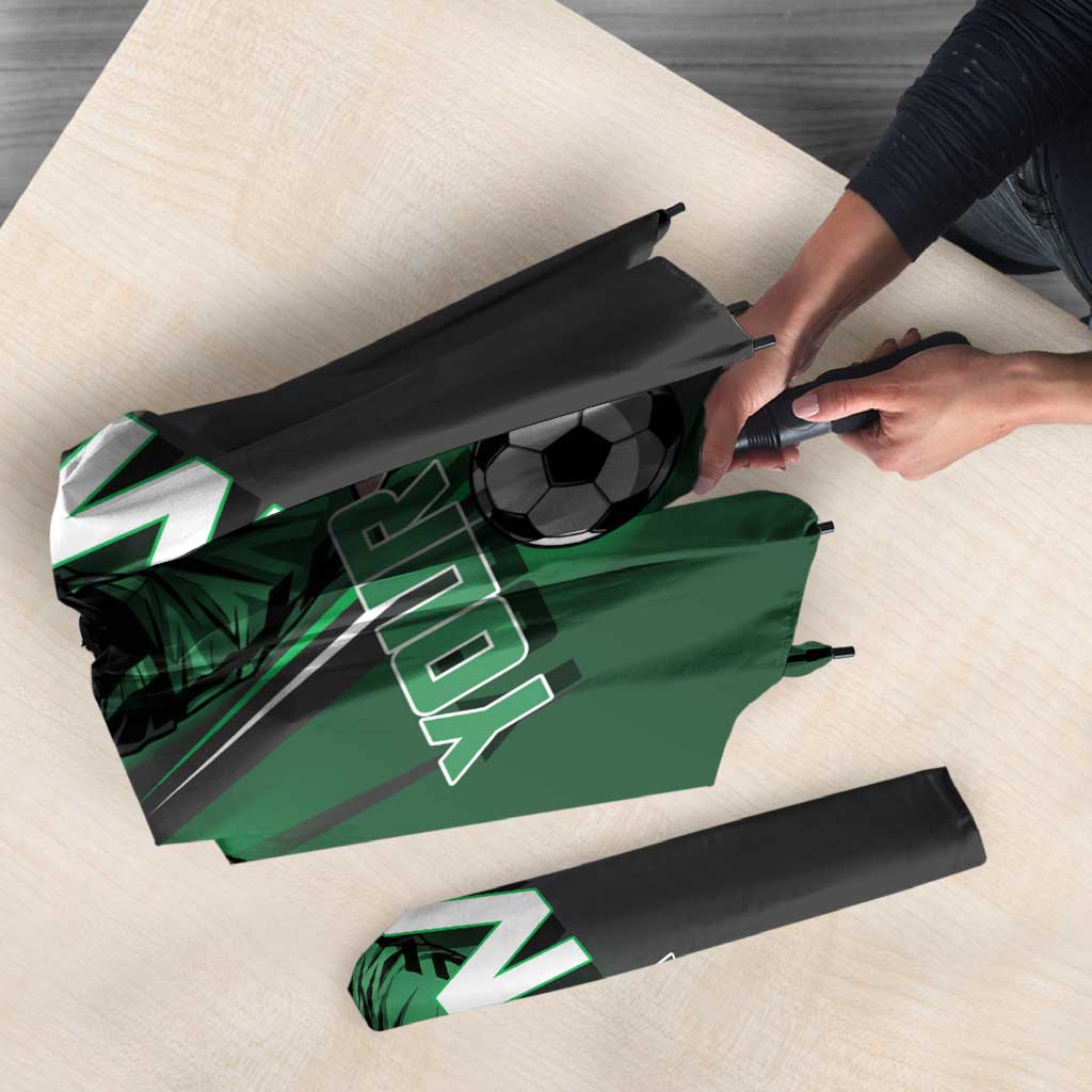 Personalized Maki Zenin Jujutsu Kaisen Umbrella Anime Soccer Design, Green Monochrome Action Pose