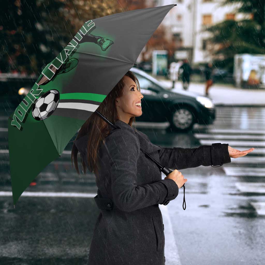 Personalized Maki Zenin Jujutsu Kaisen Umbrella Anime Soccer Design, Green Monochrome Action Pose