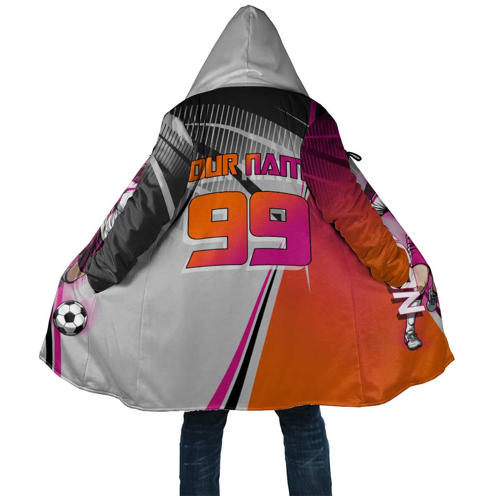 Personalized Nobara Kugisaki Jujutsu Kaisen Cloak with Pink Orange Gradient and Action Kick Pose