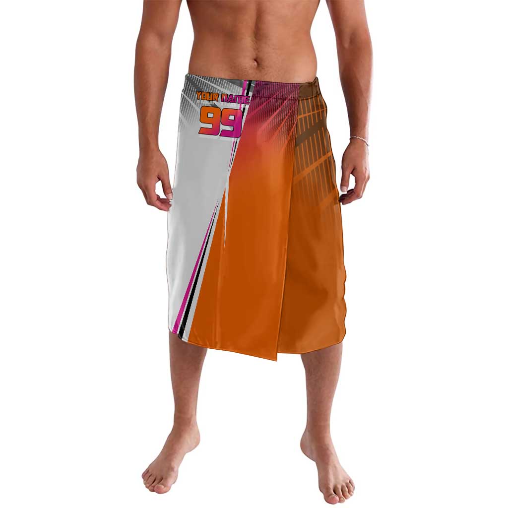 Personalized Nobara Kugisaki Jujutsu Kaisen Lavalava with Pink Orange Gradient and Action Kick Pose