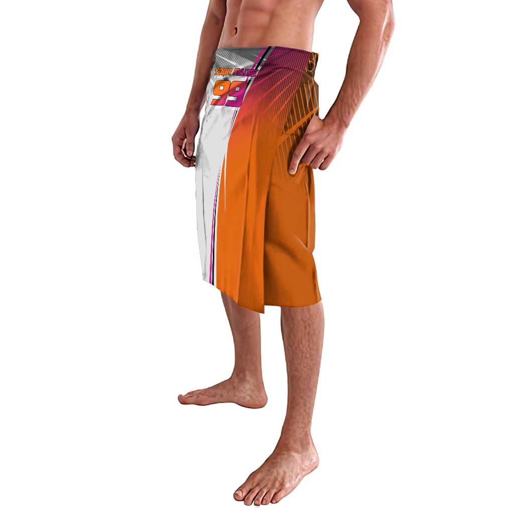 Personalized Nobara Kugisaki Jujutsu Kaisen Lavalava with Pink Orange Gradient and Action Kick Pose