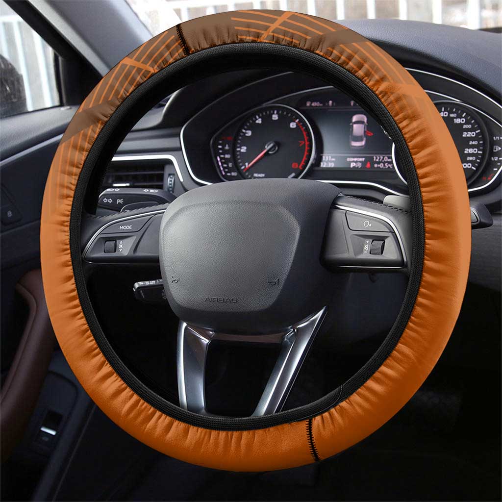 Nobara Kugisaki Jujutsu Kaisen Steering Wheel Cover with Pink Orange Gradient and Action Kick Pose