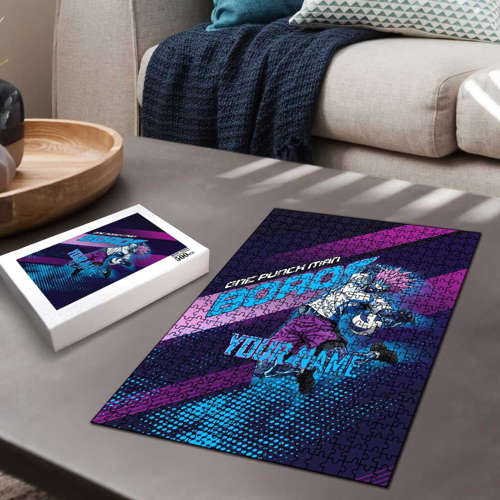 Personalized Boros Volleyball Action Design Puzzle With a dynamic sporty style in purple and blue.