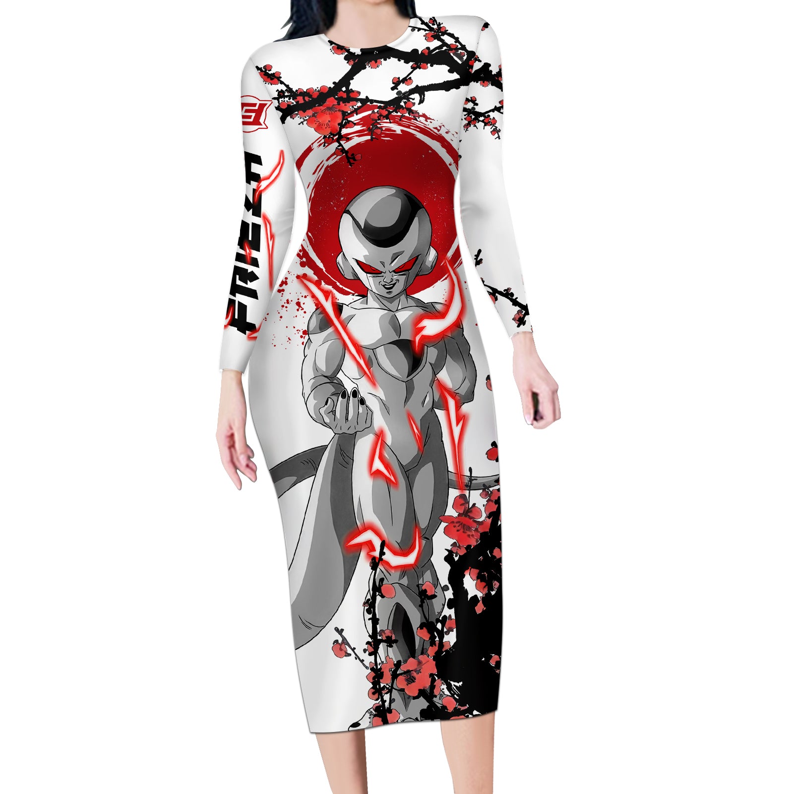Frieza - Japan Style Anime Long Sleeve Bodycon Dress