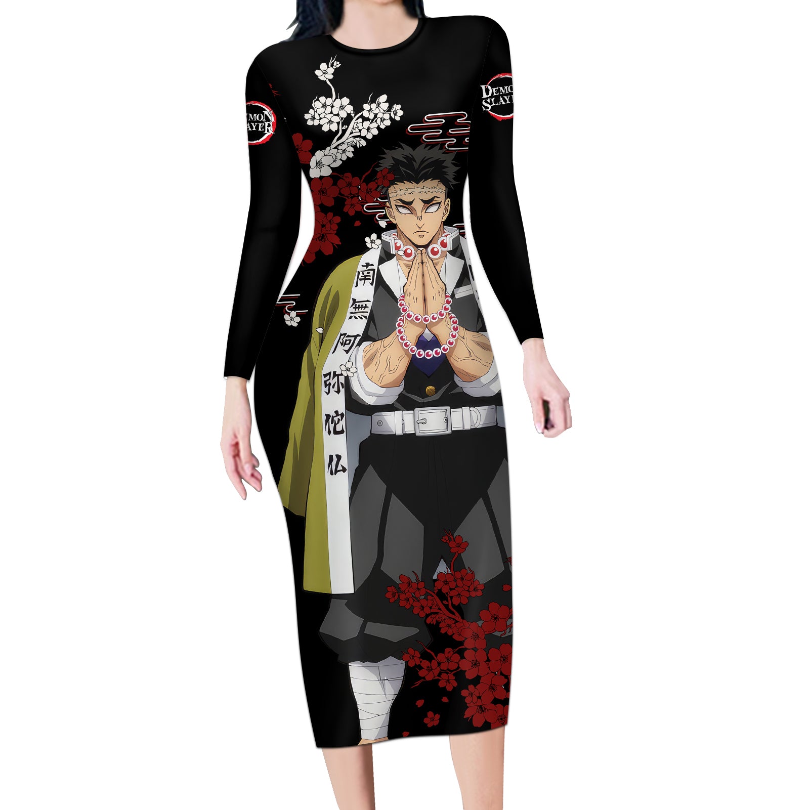 Gyomei Himejima - Japan Style Long Sleeve Bodycon Dress