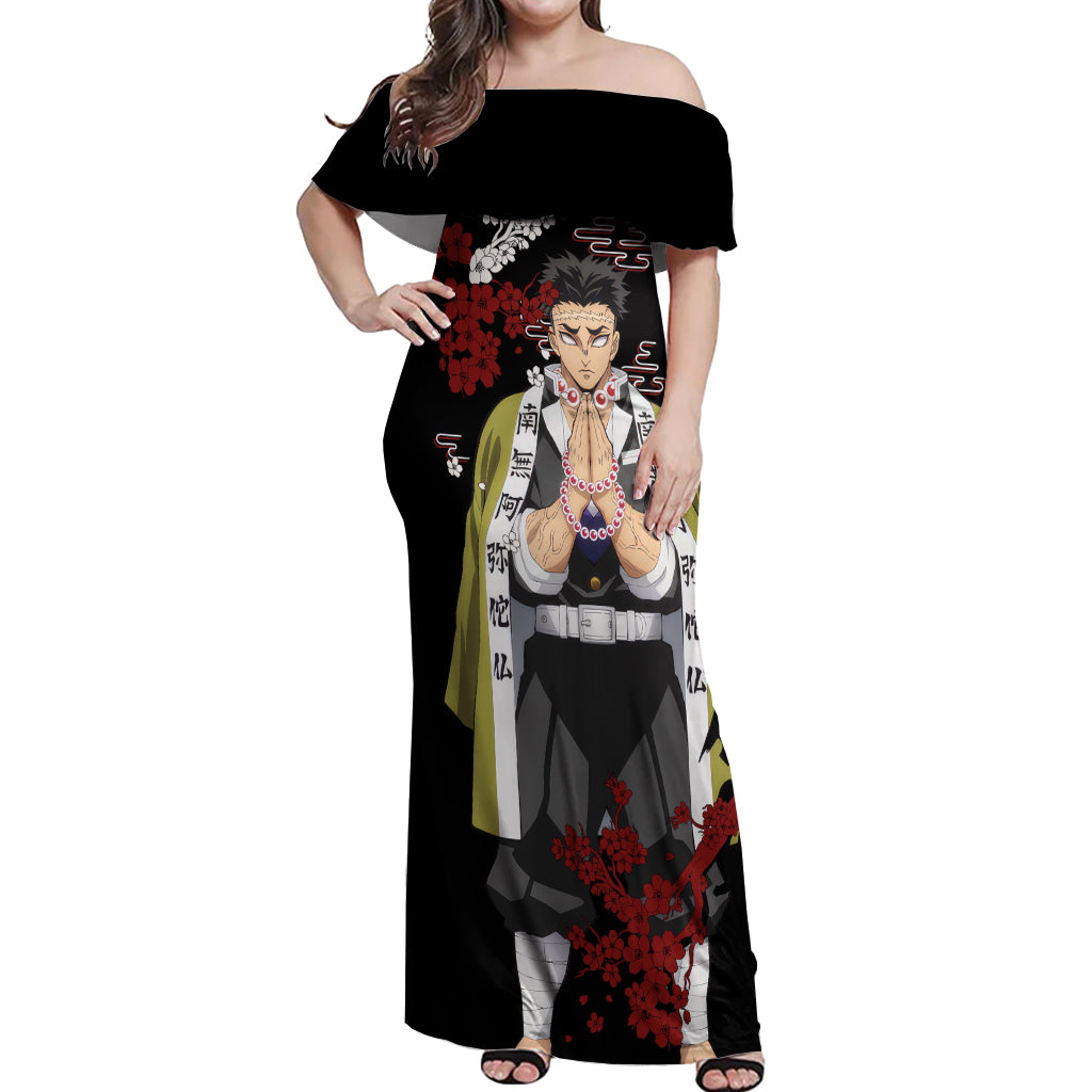 Gyomei Himejima - Japan Style Off Shoulder Maxi Dress