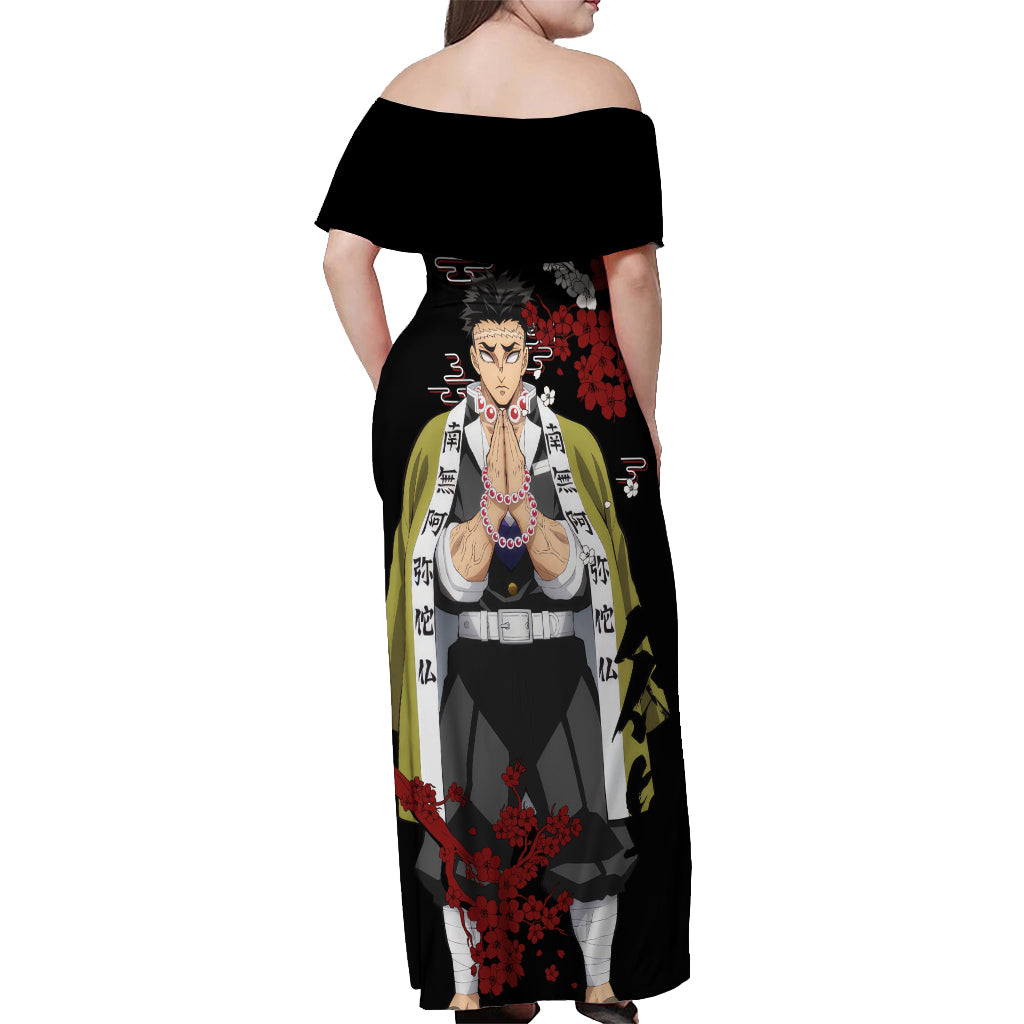 Gyomei Himejima - Japan Style Off Shoulder Maxi Dress